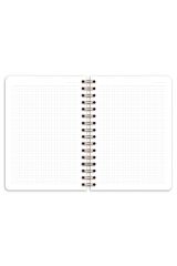 Matt Notebook A5 15x21 cm Spiralli Lastikli Kareli Tarihsiz Not Defteri Portakal Çiçeği