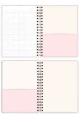 Matt Notebook A5 15x21 cm Spiralli Lastikli Kareli Tarihsiz Not Defteri Fiyonk