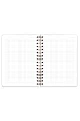 Matt Notebook A5 15x21 cm Spiralli Lastikli Kareli Tarihsiz Not Defteri Fiyonk