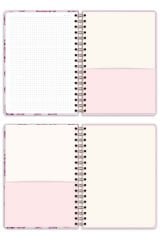 Matt Notebook B5 17x24 cm Spiralli Lastikli Kareli Tarihsiz Not Defteri Disko Topu