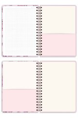 Matt Notebook B5 17x24 cm Spiralli Lastikli Kareli Tarihsiz Not Defteri Disko Topu