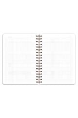 Matt Notebook B5 17x24 cm Spiralli Lastikli Kareli Tarihsiz Not Defteri Disko Topu