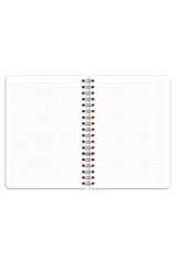 Matt Notebook B5 17x24 cm Spiralli Lastikli Kareli Tarihsiz Not Defteri Disko Topu