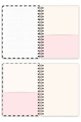Matt Notebook B5 17x24 cm Spiralli Lastikli Kareli Tarihsiz Not Defteri Dama Desenli