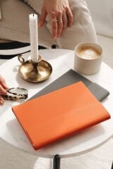 Matt Notebook A5 15x22 Mıknatıslı Kapak Defter Çizgili Turuncu