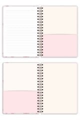 Matt Notebook B5 17x24 cm Spiralli Lastikli Çizgili Tarihsiz Not Defteri Kelebekler