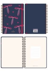 Matt Notebook B5 17x24 cm Spiralli Lastikli Çizgili Tarihsiz Not Defteri Fiyonk