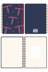 Matt Notebook B5 17x24 cm Spiralli Lastikli Çizgili Tarihsiz Not Defteri Fiyonk