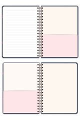 Matt Notebook B5 17x24 cm Spiralli Lastikli Çizgili Tarihsiz Not Defteri Fiyonk