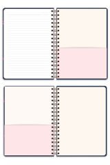 Matt Notebook B5 17x24 cm Spiralli Lastikli Çizgili Tarihsiz Not Defteri Fiyonk