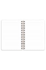 Matt Notebook B5 17x24 cm Spiralli Lastikli Çizgili Tarihsiz Not Defteri Fiyonk