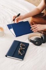 Matt Notebook A5 15x22 Mıknatıslı Kapak Defter Çizgili Mavi