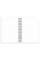 Matt Notebook B5 17x24 cm Spiralli Lastikli Çizgili Tarihsiz Not Defteri Kiraz