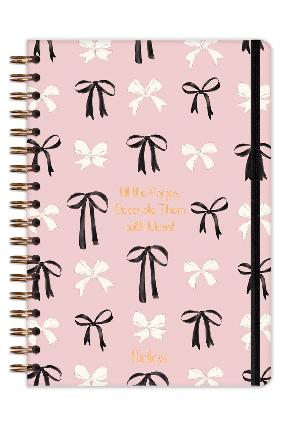 Matt Notebook B5 17x24 cm Spiralli Lastikli Noktalı Tarihsiz Not Defteri Fiyonklar