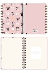 Matt Notebook B5 17x24 cm Spiralli Lastikli Noktalı Tarihsiz Not Defteri Fiyonklar