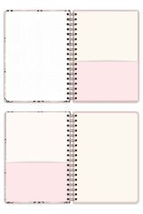 Matt Notebook B5 17x24 cm Spiralli Lastikli Noktalı Tarihsiz Not Defteri Fiyonklar