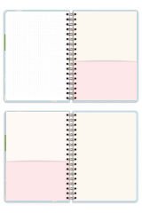 Matt Notebook B5 17x24 cm Spiralli Lastikli Noktalı Tarihsiz Not Defteri Çilek