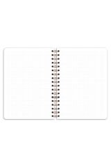 Matt Notebook B5 17x24 cm Spiralli Lastikli Noktalı Tarihsiz Not Defteri Çilek