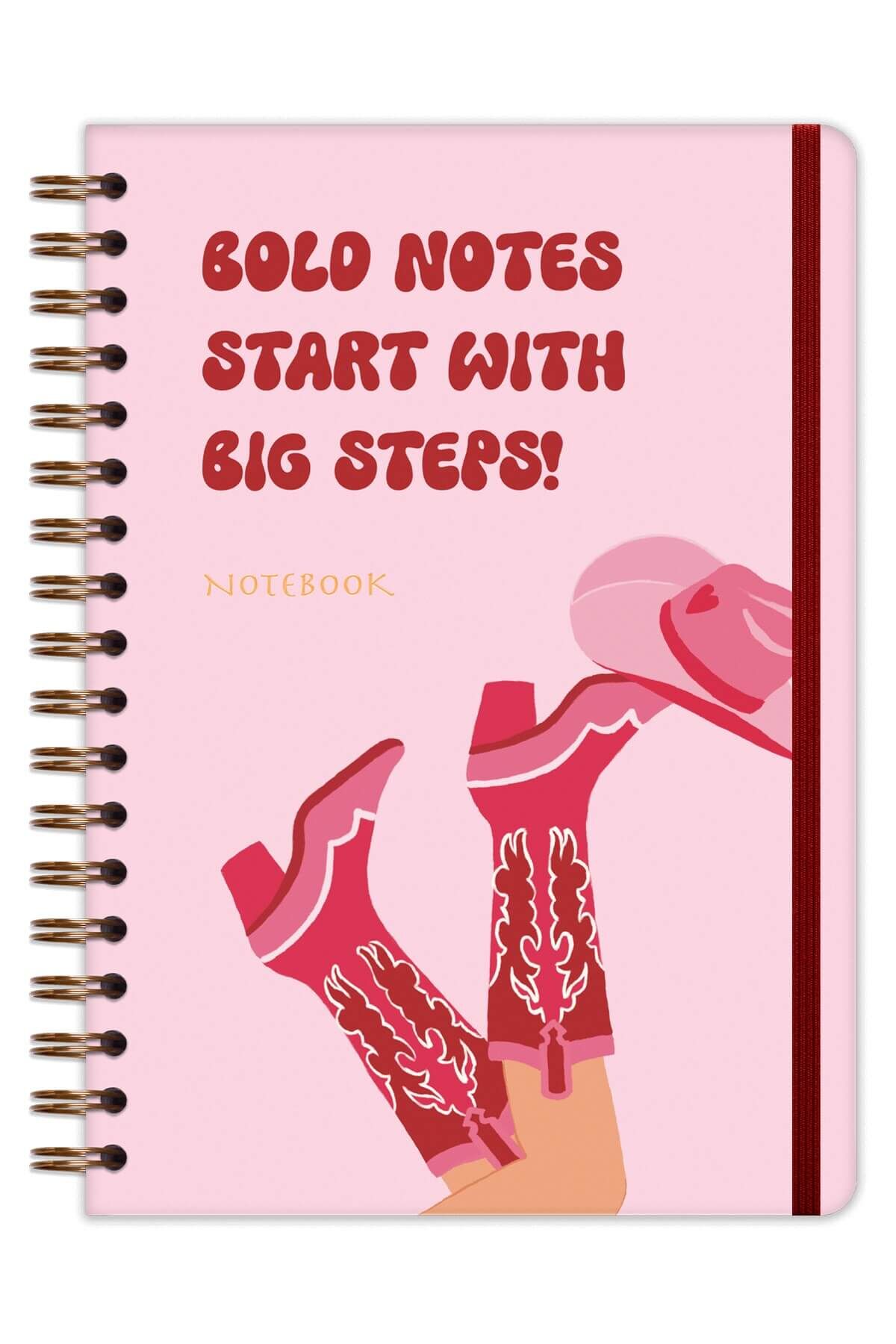 Matt Notebook B5 17x24 cm Spiralli Lastikli Noktalı Tarihsiz Not Defteri Çizme