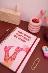 Matt Notebook B5 17x24 cm Spiralli Lastikli Noktalı Tarihsiz Not Defteri Çizme