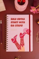 Matt Notebook B5 17x24 cm Spiralli Lastikli Noktalı Tarihsiz Not Defteri Çizme