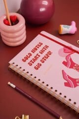 Matt Notebook B5 17x24 cm Spiralli Lastikli Noktalı Tarihsiz Not Defteri Çizme