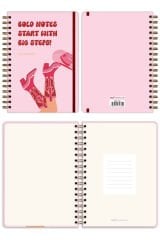 Matt Notebook B5 17x24 cm Spiralli Lastikli Noktalı Tarihsiz Not Defteri Çizme