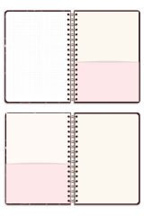 Matt Notebook B5 17x24 cm Spiralli Lastikli Noktalı Tarihsiz Not Defteri Kalpler