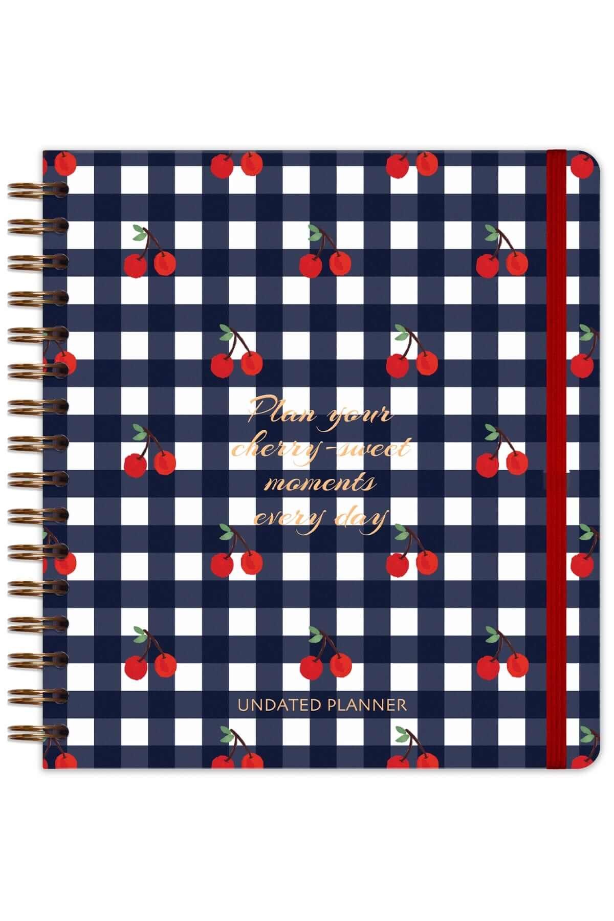 Matt Notebook Süresiz Planlayıcı Kare Ajanda Kiraz