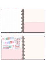 Matt Notebook Süresiz Planlayıcı Kare Ajanda Kiraz