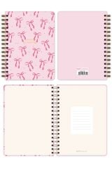 Matt Notebook A5 Spiralli Süresiz Planlayıcı Ajanda Motivasyon Sayfalı Pembe Fiyonk