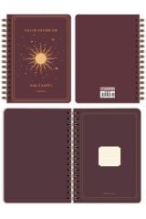 Matt Notebook Bullet Journal Edition A5 15x21 cm Spiralli Noktalı Tarihsiz Not Defteri Güneş