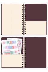 Matt Notebook Bullet Journal Edition A5 15x21 cm Spiralli Noktalı Tarihsiz Not Defteri Güneş