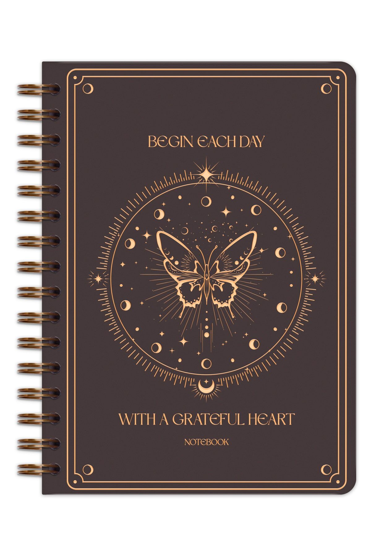 Matt Notebook Bullet Journal Edition A5 15x21 cm Spiralli Noktalı Tarihsiz Not Defteri Kelebek
