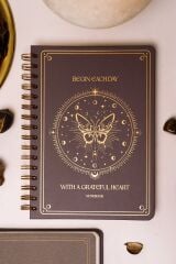Matt Notebook Bullet Journal Edition A5 15x21 cm Spiralli Noktalı Tarihsiz Not Defteri Kelebek