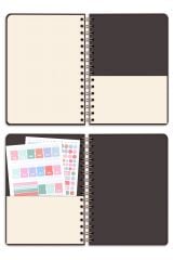 Matt Notebook Bullet Journal Edition A5 15x21 cm Spiralli Noktalı Tarihsiz Not Defteri Kelebek