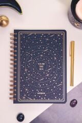 Matt Notebook Bullet Journal Edition A5 15x21 cm Spiralli Noktalı Tarihsiz Not Defteri Yıldızlar