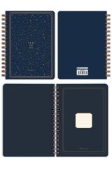 Matt Notebook Bullet Journal Edition A5 15x21 cm Spiralli Noktalı Tarihsiz Not Defteri Yıldızlar