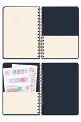 Matt Notebook Bullet Journal Edition A5 15x21 cm Spiralli Noktalı Tarihsiz Not Defteri Yıldızlar