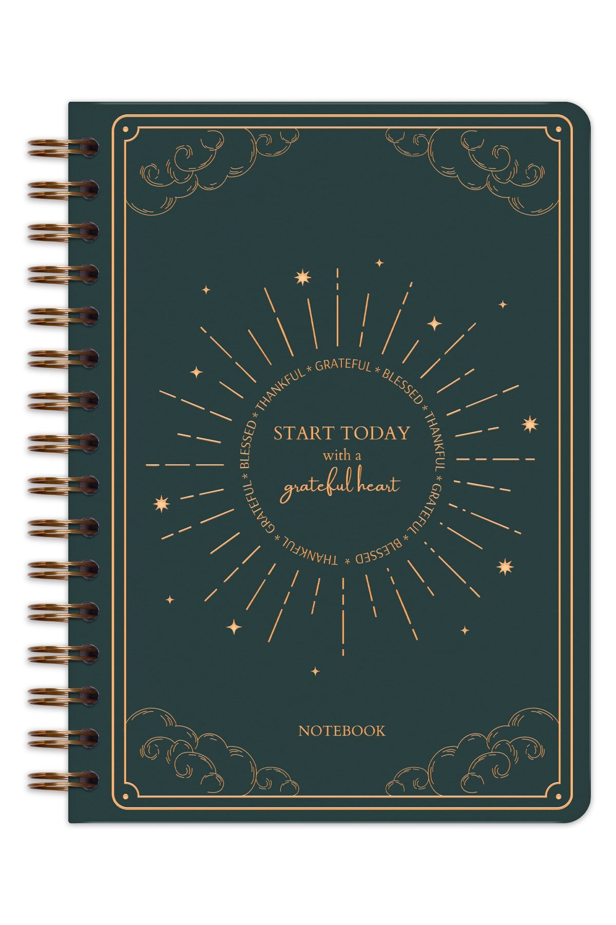 Matt Notebook Bullet Journal Edition A5 15x21 cm Spiralli Noktalı Tarihsiz Not Defteri Güneş Bulut
