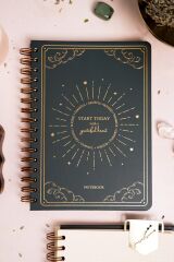 Matt Notebook Bullet Journal Edition A5 15x21 cm Spiralli Noktalı Tarihsiz Not Defteri Güneş Bulut