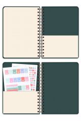 Matt Notebook Bullet Journal Edition A5 15x21 cm Spiralli Noktalı Tarihsiz Not Defteri Güneş Bulut