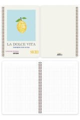 A4 Spiralli Okul Defteri 80 yaprak 4'lü Set - Kareli
