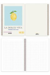 A4 Spiralli Okul Defteri 80 yaprak 4'lü Set - Kareli