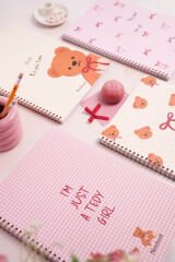 A4 Spiralli Okul Defteri 80 yaprak 4'lü Set - Kareli
