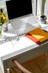 Matt Notebook 14x20 Sert Kapak Defter Noktalı Hardal