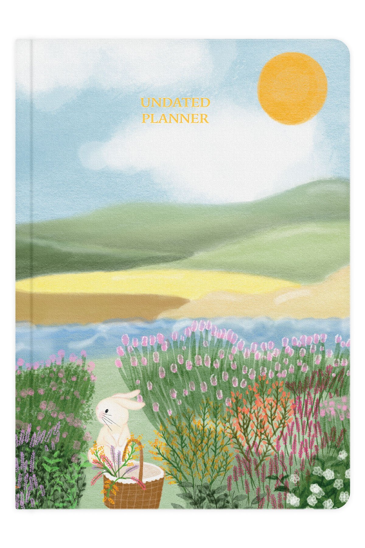 Matt Notebook Premium Edition A5 15x21 cm Keten Baskılı Süresiz Planlayıcı Ajanda Bunny Trail