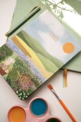 Matt Notebook Premium Edition A5 15x21 cm Keten Baskılı Süresiz Planlayıcı Ajanda Bunny Trail