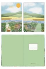 Matt Notebook Premium Edition A5 15x21 cm Keten Baskılı Süresiz Planlayıcı Ajanda Bunny Trail