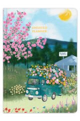 Matt Notebook Premium Edition A5 15x21 cm Keten Baskılı Süresiz Planlayıcı Ajanda Bloom Ride